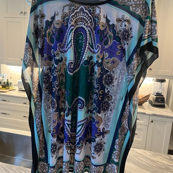 Mod INC INTERNATIONAL CONCEPTS caftan flowing top or cover up one size - Picture 10 of 17